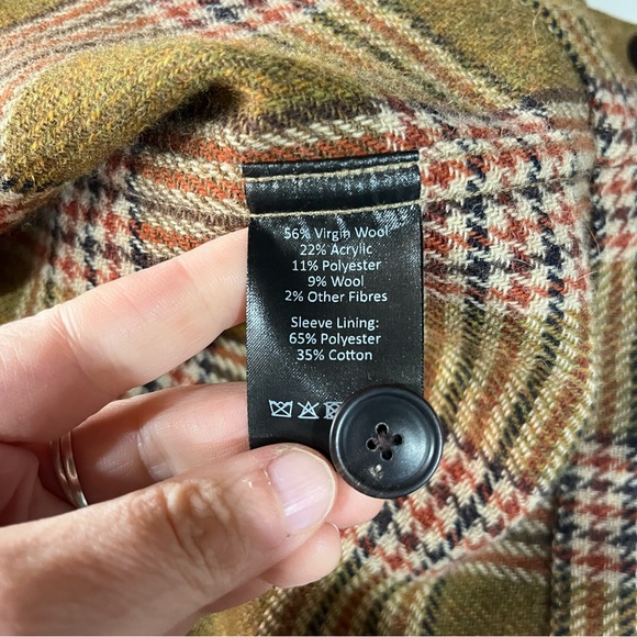 Todd Snyder Wool Blend Yellow Plaid CPO Shirt Jacket Large - Picture 11 of 12